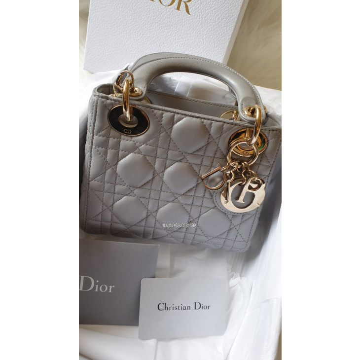 Christian Dior Mini Lady Dior Leather Shoulder Bag