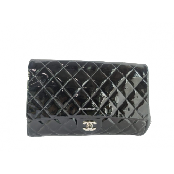 Buy Pre-owned & Brand new Luxury Chanel Classic Black Quilted Patent Leather  Chain Clutch Online