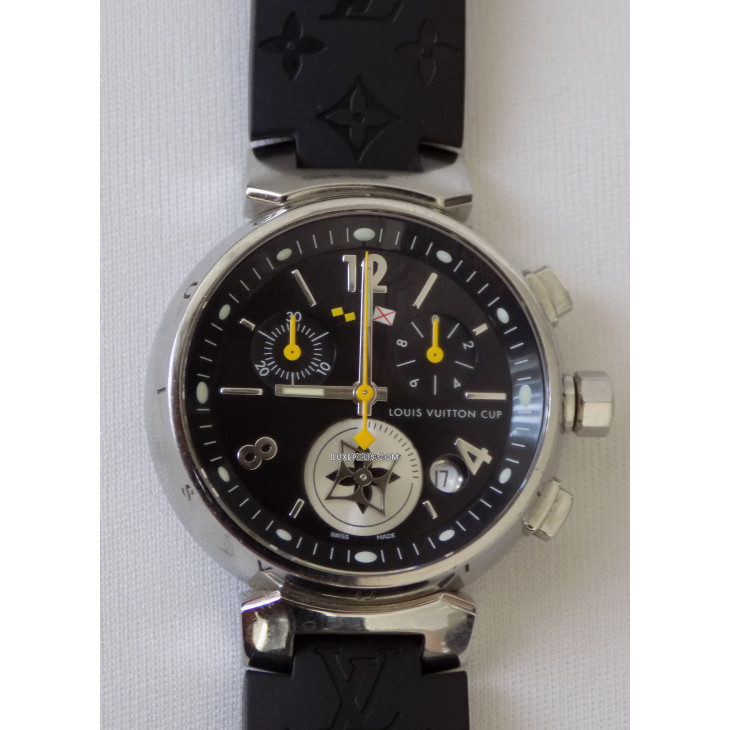 Louis Vuitton Tambour Lovely Cup Chronograph Quartz Watch Stainless Steel  and Ru