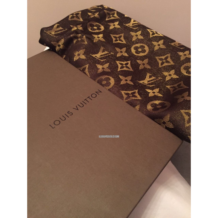 Louis Vuitton Monogram Big Shawl Brown & Gold ASL6455 – LuxuryPromise