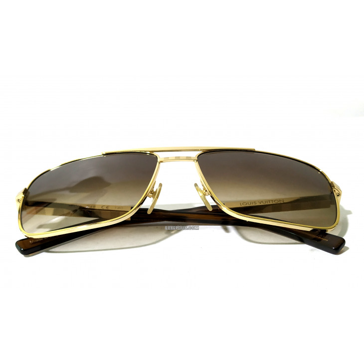 Louis Vuitton Mens Attitude Sunglasses Gold 140 – Luxe Collective