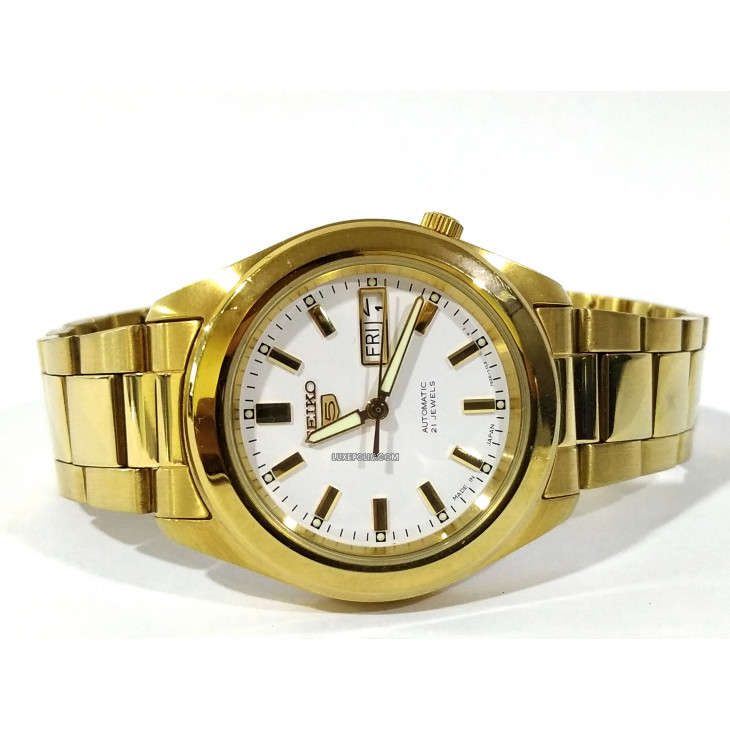 Buy Pre-owned & Brand new Luxury Seiko 5 Automatic 21 Jewels Gold  WatchOnline 