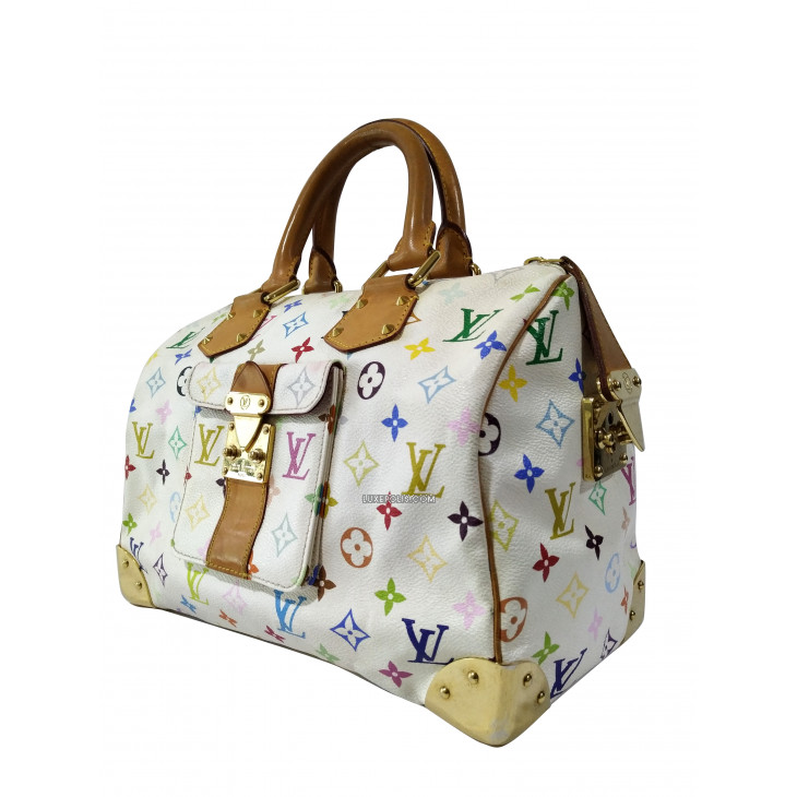 Vintage Louis Vuitton White Multicolor Speedy 30 Bag SP0094 042123 - $ –  KimmieBBags LLC