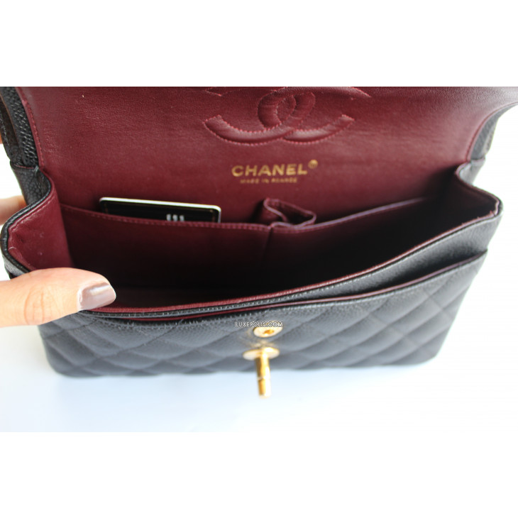 Chanel Red Lambskin Rectangular Mini Flap Top Handle Light Gold Hardware –  Madison Avenue Couture