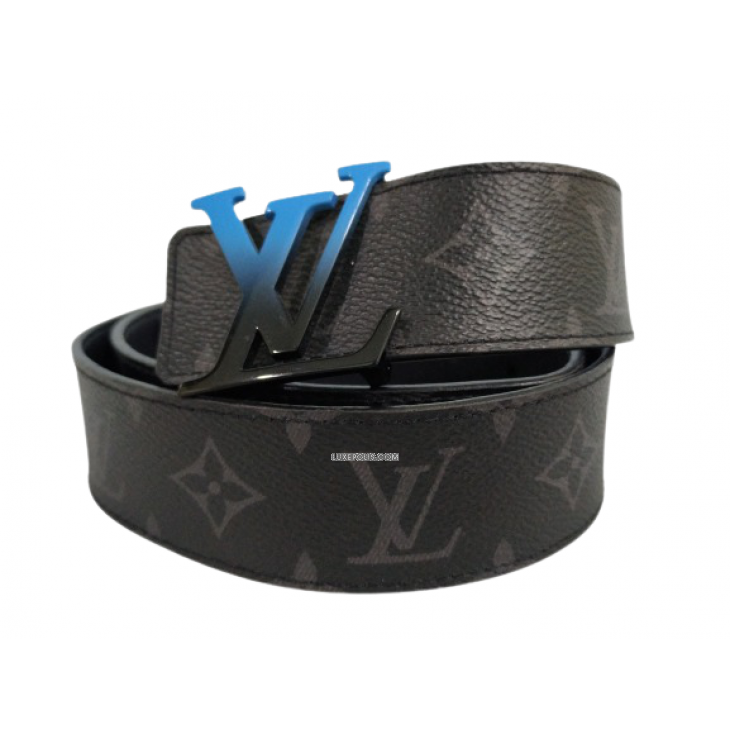 Louis Vuitton Sunset Initiales Monogram Eclipse Belt Black Buckle