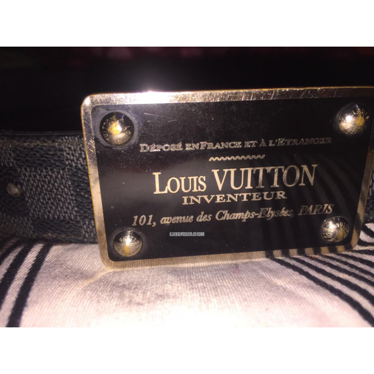 Buy Pre-owned & Brand new Luxury Louis Vuitton Inventeur Damier Graphite  Reversible Belt Online