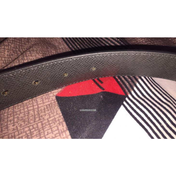 Authentic Men's Louis Vuitton Inventeur Damier Graphite Belt with