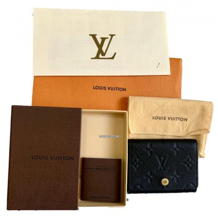 Business Card Holder Monogram Empreinte Leather - Wallets and