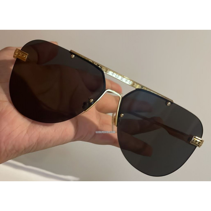 LOUIS VUITTON Metal LV Ash Sunglasses Z1262W SIlver 1257008  FASHIONPHILE