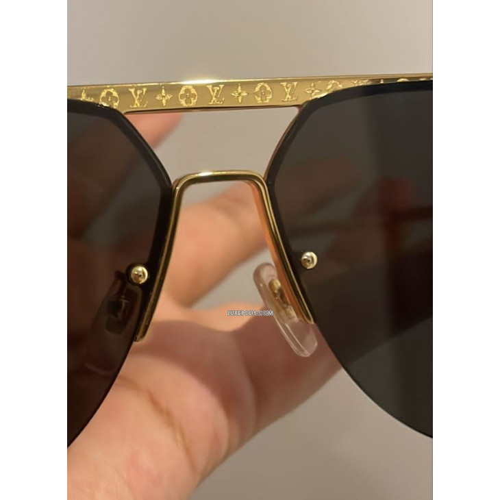 Louis Vuitton Sunglass with Monogram Gold Bar