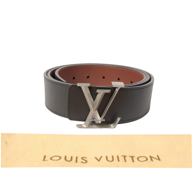 LOUIS VUITTON City Reversible Leather Belt Black 100/40-US