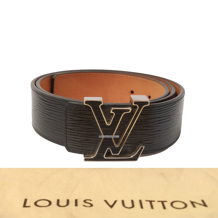 Initiales leather belt Louis Vuitton Black size L International in