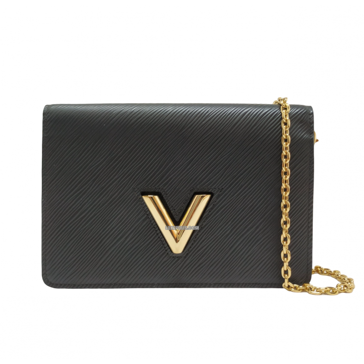 Buy Pre-owned & Brand new Luxury Louis Vuitton Black Epi Leather Twist Belt  Chain Pouch Online