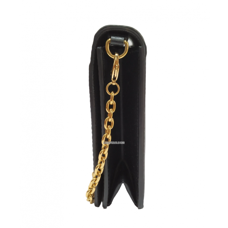Louis Vuitton® Twist Belt Chain Pouch Black Or. Size