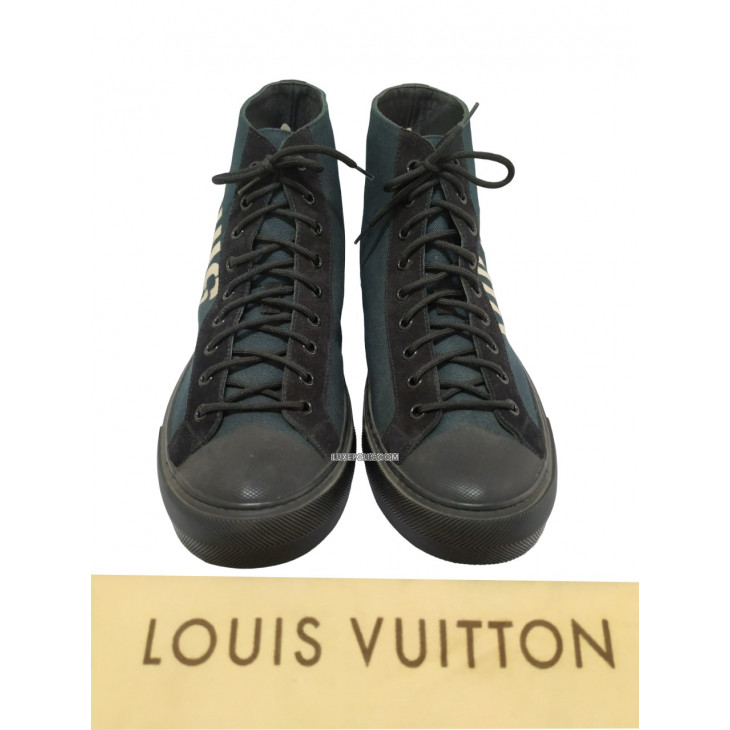 AUTH LOUIS VUITTON LV TATTOO FRAGMENT MEN HIGH TOP SNEAKERS BOOT