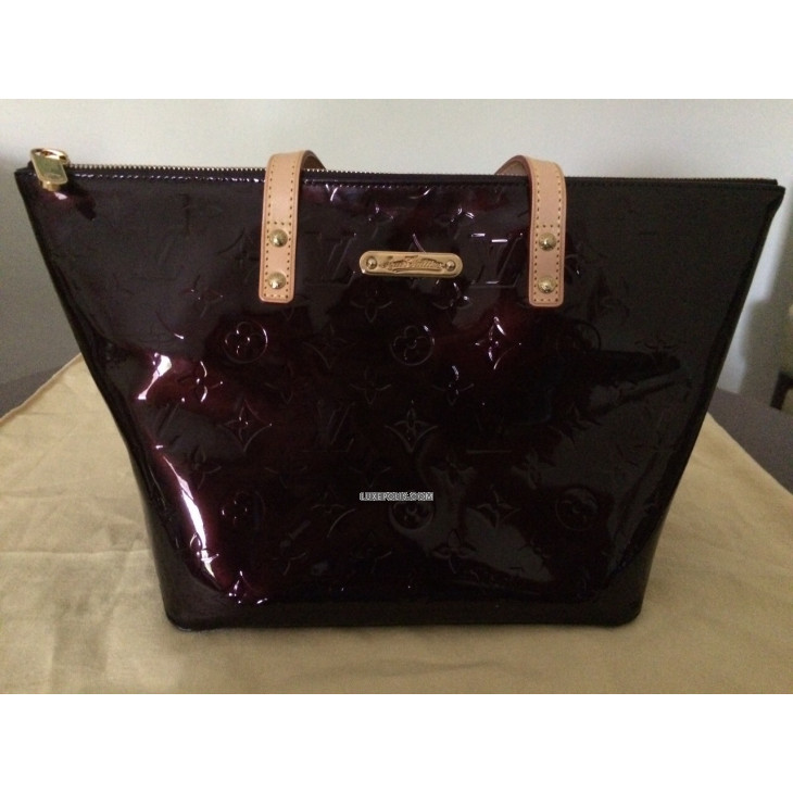 Auth SS09 Louis Vuitton vernis Bellevue PM M93583 Handbag from