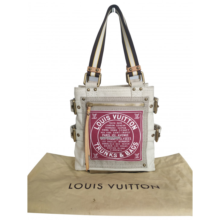 Buy Pre-owned & Brand new Luxury Louis Vuitton Limited Edition Red Toile Globe  Shopper Cabas PM Bag Online