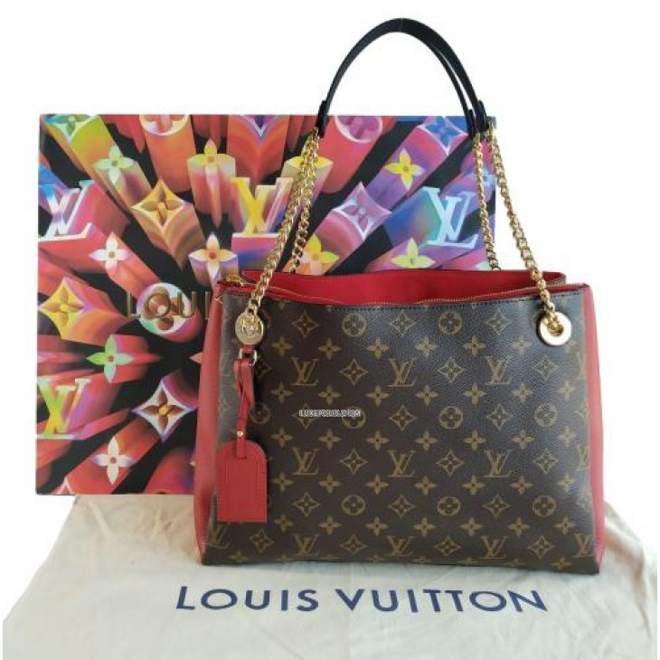 Louis Vuitton Surene MM Bag Monogram Canvas And Black Calfskin