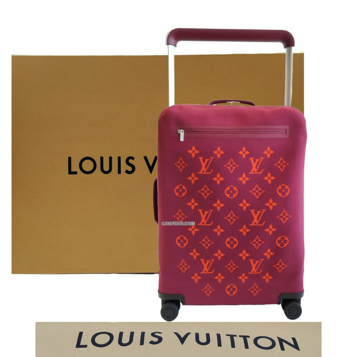 Louis Vuitton Burgundy Monogram Jacquard Soft Horizon 55
