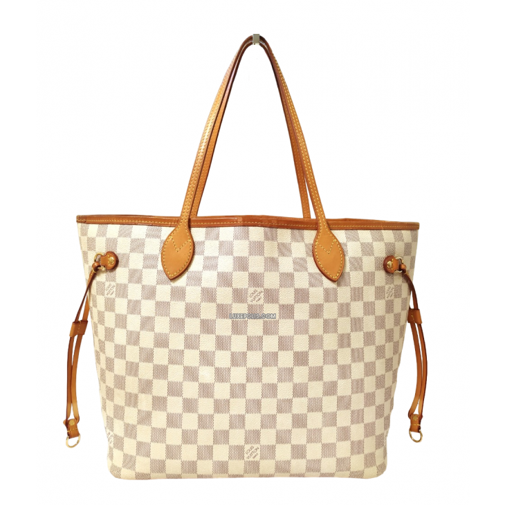 Buy Pre-owned & Brand new Luxury Louis Vuitton Damier Azur Canvas Neverfull  MM Tote Online