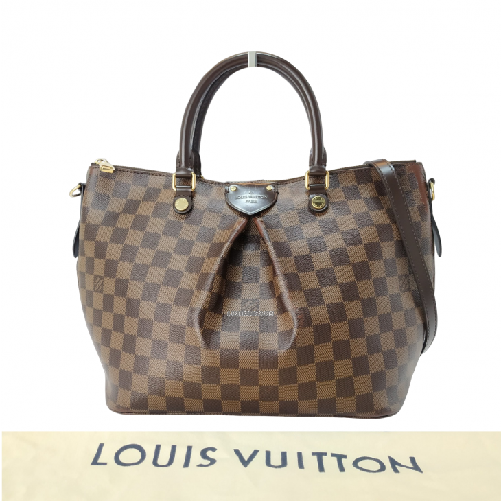 Louis Vuitton Siena MM Damier Ebene Shoulder/Hand Bag Pre-Loved Authentic