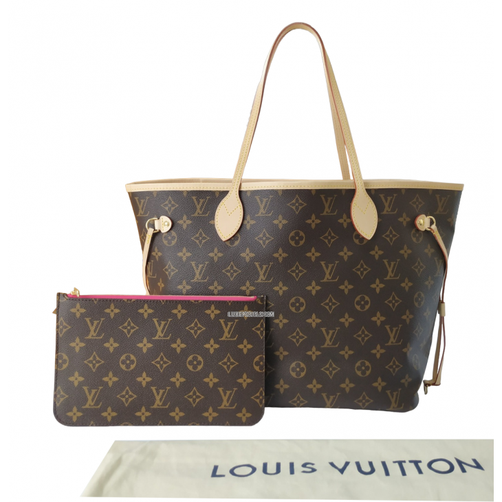 Louis Vuitton Clafoutis Neverfull MM Tote Monogram Giant Cream Rouge +  Pouch 