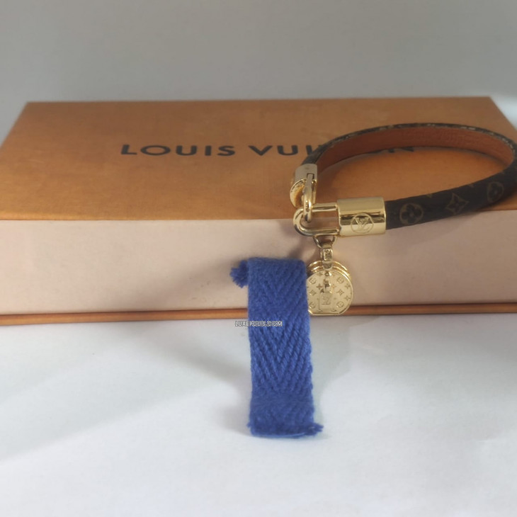 Louis Vuitton Brown Monogram Tribute Bracelet 17  The Closet