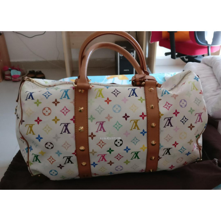 Travel Bag Louis Vuitton LV Keepall 45 Mahina Leather New