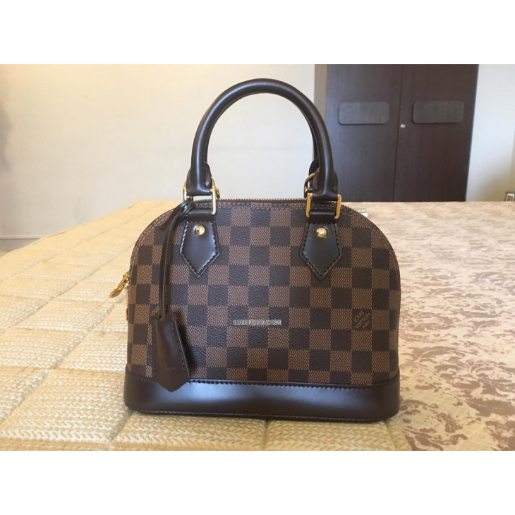 Buy Pre-Owned Luxury Louis Vuitton Damier Ebene BB Alma Handbag