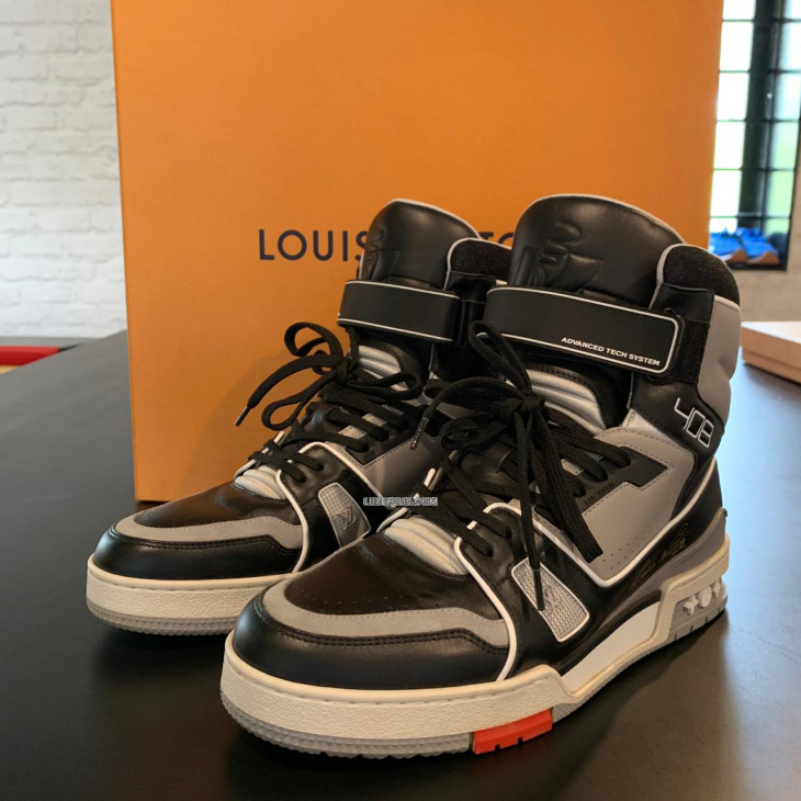 Louis Vuitton Virgil LV Trainer Black/Red/White Sneaker size 13
