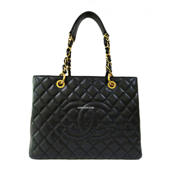 Buy Pre-owned & Brand new Luxury Chanel GST Black Caviar Quilted