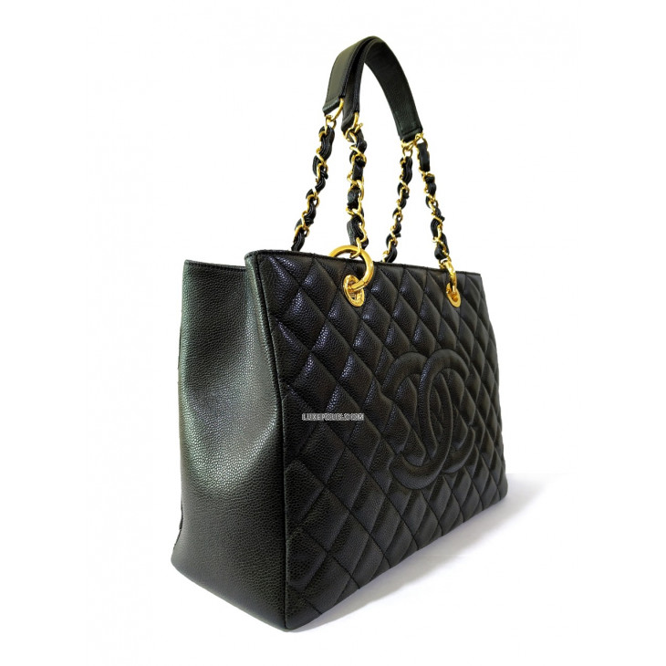 Buy Pre-owned & Brand new Luxury Chanel GST Black Caviar Quilted Grand  Shopping Tote Online