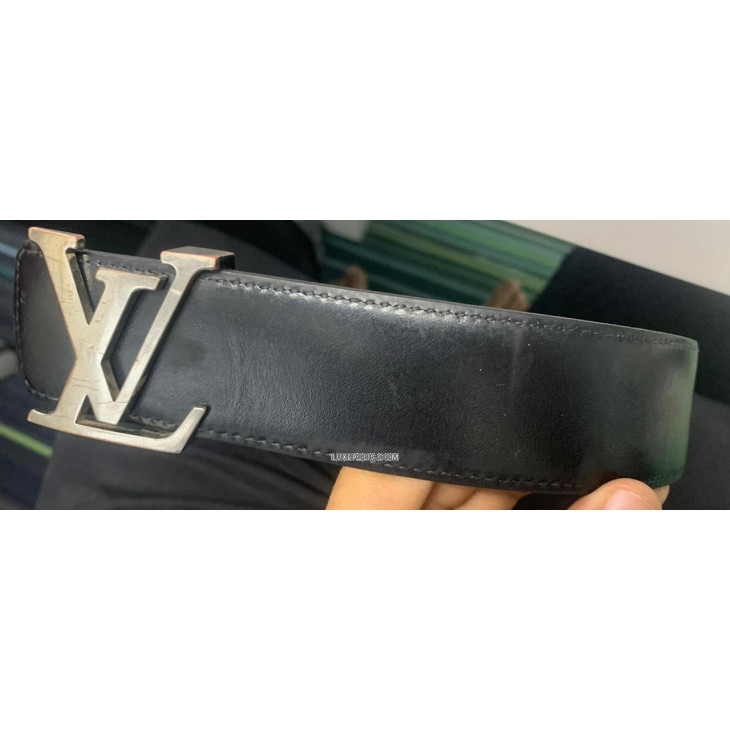 Louis Vuitton - LV Initials 40mm Reversible Belt - Leather - Black - Size: 85 cm - Luxury