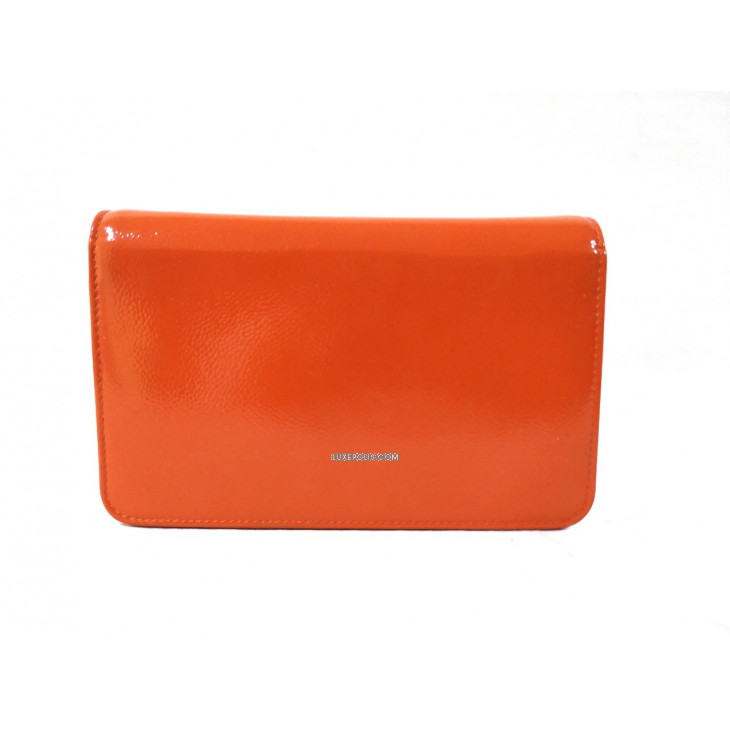 Buy Pre-owned & Brand new Luxury Chanel Patent Caviar Timeless Orange Wallet  On Chain WOC Online