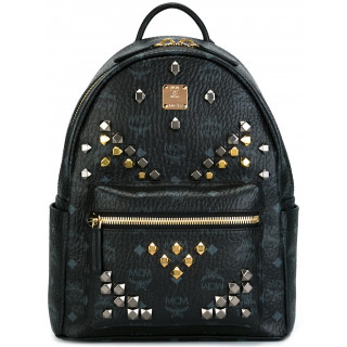 MCM Black Studded Backpack