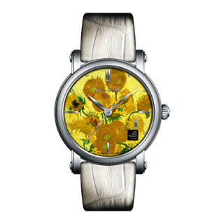 Van gogh Sunflower Leather Watch (Lady 13)