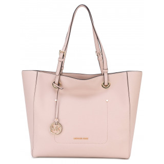 Michael Kors Pink Leather Walsh Large Tote