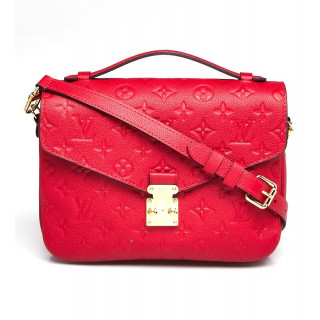 Louis Vuitton Scarlet Monogram Empreinte Leather Metis Pochette Bag