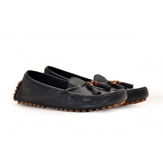 Gucci Black Hebron Leather Loafers