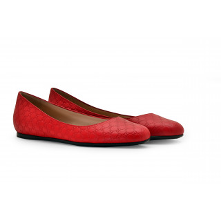 Gucci Microguccissima Red Ballet Shoes
