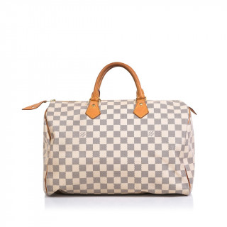 Louis Vuitton Speedy 35 Damier Azur Canvas Handbag