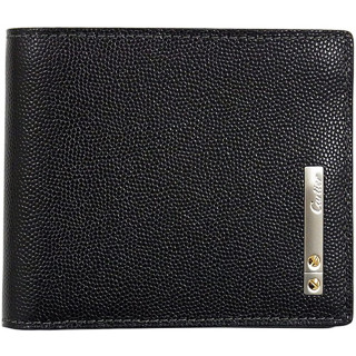 Cartier Santos 6cc Card Black Leather Wallet