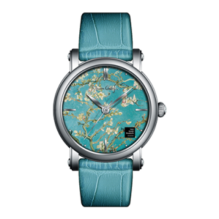 Van Gogh Almond Blossom Leather Watch (Lady 09)