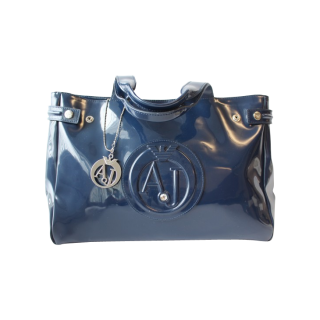 Patent leather handbag Armani Jeans Blue in Patent leather - 34887288