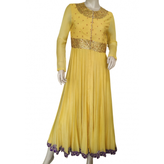 Anamika Khanna Yellow Flower Dress
