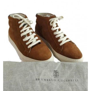 Brunello Cucinelli Nubuck High-Top Sneakers Size / 40.5