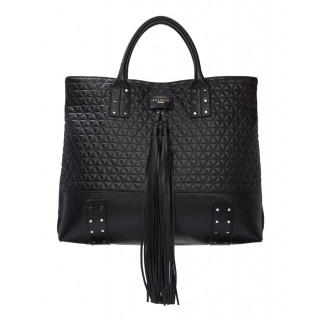 Balmain Domaine Black Quilted Leather Tote