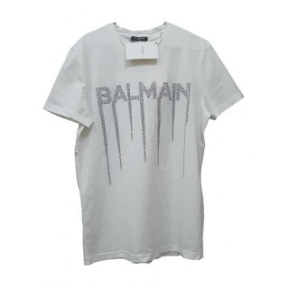 Balmain White Logo Cotton T-Shirt