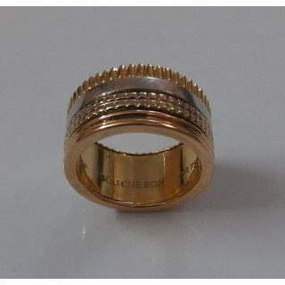 Boucheron three Color Gold/Silver/Copper 18 K Ring