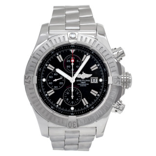Breitling Super Avenger 48MM A13370 Steel Black Dial Automatic 